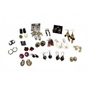 Large Lot of 20 Pair Vintage to Modern Pierced Earrings, Instant Wardrobe